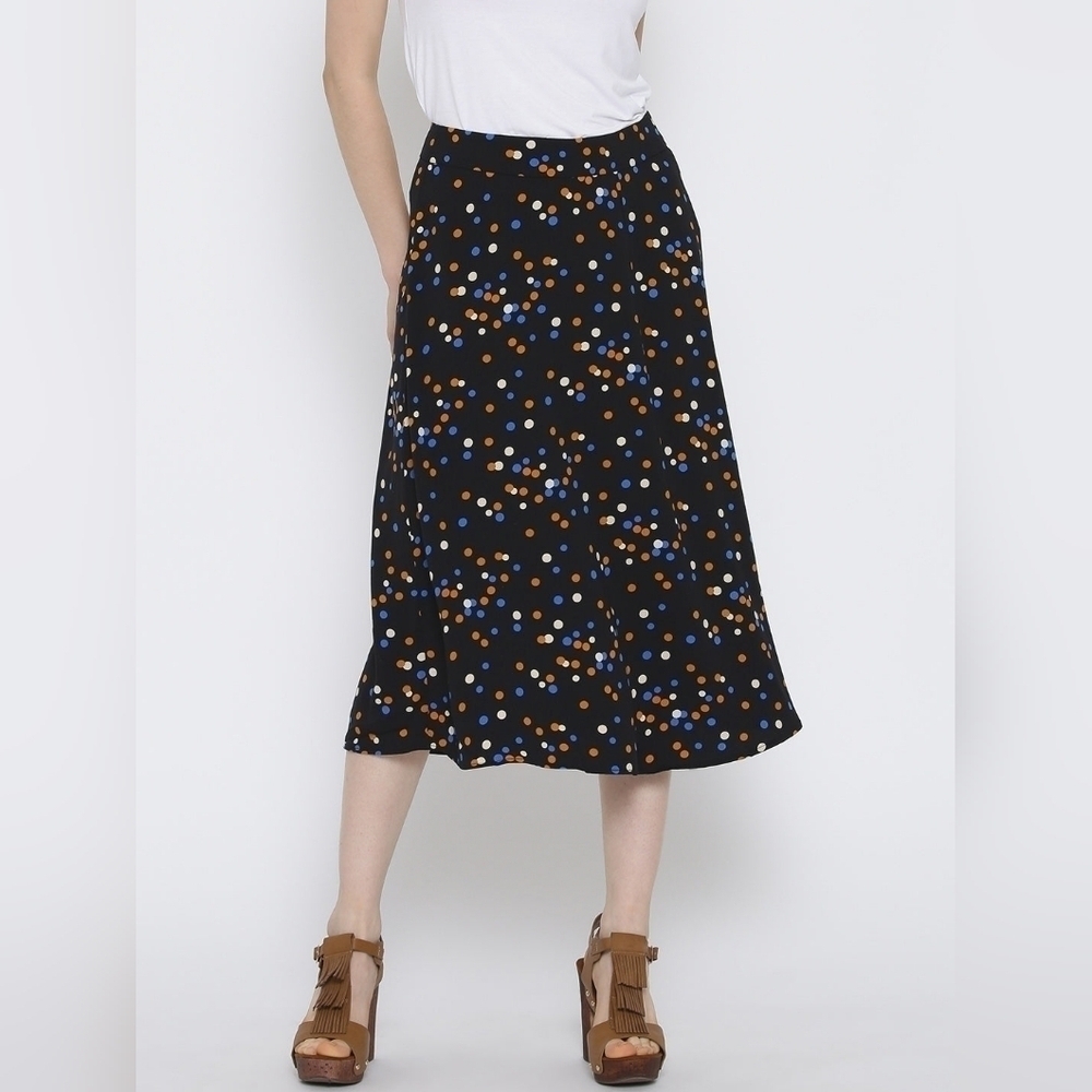 Mid Length Polka Dot Flowing Skirt Forever 21 Size Small